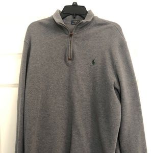 Mens Grey Polo Pullover Size Large